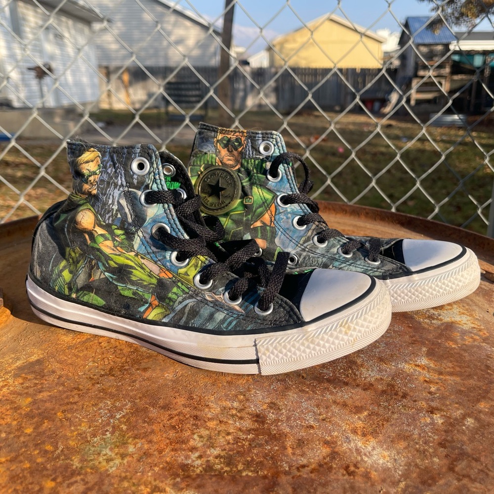 Green Arrow DC comics Converse high tops